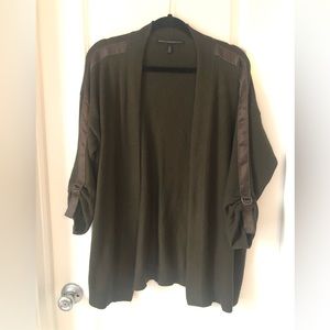 Whbm White House Black Market green cardigan. Large